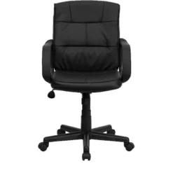 Mid-Back LeatherSoft Swivel Task Office Chair With Arms Black - Flash Furniture -Flash Furniture Shop GUEST 41ba1858 3039 4d53 a186 253d3825bd1c