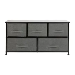 Flash Furniture 5 Drawer Wood Top Cast Iron Frame Storage Dresser With Easy Pull Fabric Drawers -Flash Furniture Shop GUEST 425ff952 2be4 44f2 b46e c7e25906fd95