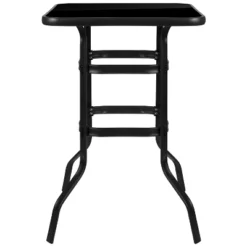 Flash Furniture Barker 27.5" Square Black Tempered Glass Bar Height Metal Patio Bar Table -Flash Furniture Shop GUEST 430cd0e3 6c75 4922 bd2b 5664890c3ae3