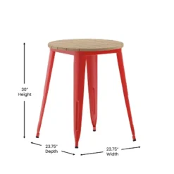Flash Furniture Declan Commercial Grade Indoor/Outdoor Dining Table, 23.75" Round All Weather Poly Resin Top With Steel Base -Flash Furniture Shop GUEST 432b4b3d 22dd 4821 a54f d32003ede286