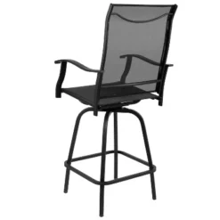 Flash Furniture Valerie Patio Bar Height Stools Set Of 2, All-Weather Textilene Swivel Patio Stools And Deck Chairs With High Back & Armrests -Flash Furniture Shop GUEST 43bb6de2 a674 4518 8010 c8b2c766049f