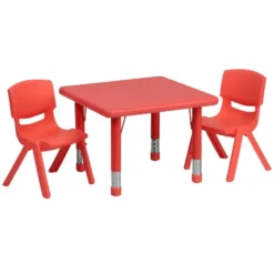 Flash Furniture 24" Square Plastic Height Adjustable Activity Table Set With 2 Chairs 22 Flash Furniture 24" Square Plastic Height Adjustable Activity Table Set With 2 Chairs -Flash Furniture Shop GUEST 44190d74 5583 4b7c ba5b 8ebf787a975e