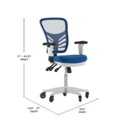 Flash Furniture Nicholas Mid-Back Multifunction Executive Swivel Ergonomic Office Chair With Adjustable Arms And Transparent Roller Wheels -Flash Furniture Shop GUEST 44d00599 6948 480d 926e ebf1f5e3471f