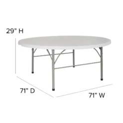 Flash Furniture 6-Foot Round Bi-Fold Granite White Plastic Banquet And Event Folding Table With Carrying Handle -Flash Furniture Shop GUEST 44eb6887 29e0 4ea1 aec0 26f72682e036