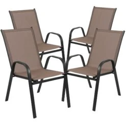 Flash Furniture 3 Piece Outdoor Patio Dining Set - Tempered Glass Patio Table, 2 Flex Comfort Stack Chairs -Flash Furniture Shop GUEST 459c04b1 1edd 452b ae1d e582f9af82be