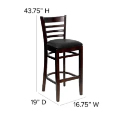 Flash Furniture Ladder Back Wooden Restaurant Barstool -Flash Furniture Shop GUEST 47304029 13bc 4706 8cbe f96b8453da69