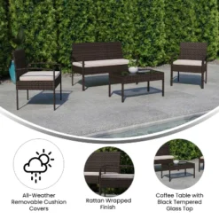 Flash Furniture Aransas Series 4 Piece Patio Set With Steel Frame And Cushions 18 Flash Furniture Aransas Series 4 Piece Patio Set With Steel Frame And Cushions -Flash Furniture Shop GUEST 478fbf38 11fd 4f44 bdca 4ab791e99323
