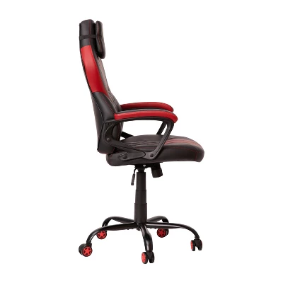Flash Furniture Ergonomic Office Computer Chair - Adjustable Black And Red Designer Gaming Chair - 360° Swivel - Red Dual Wheel Casters 3 Flash Furniture Ergonomic Office Computer Chair - Adjustable Black And Red Designer Gaming Chair - 360° Swivel - Red Dual Wheel Casters - Image 3
