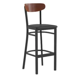 Flash Furniture Wright Commercial Grade Barstool With 500 LB. Capacity Steel Frame, Solid Wood Seat, And Boomerang Back -Flash Furniture Shop GUEST 4cb200cf 50f2 4876 a263 5a7b6b157b7c