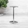 Flash Furniture Mellie 23.25" Round Aluminum Indoor-Outdoor Bar Height Table With Flip-Up Table - Set Of 4