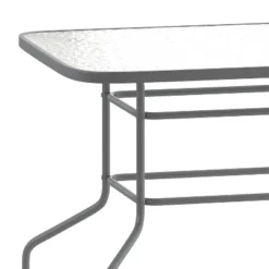 Flash Furniture Tory 31.5" X 55" Rectangular Tempered Glass Metal Table With Umbrella Hole -Flash Furniture Shop GUEST 4d654dd6 ac7b 4114 9949 6ede2164bba2