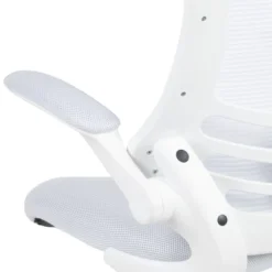 Flash Furniture Mid-Back White Mesh Swivel Ergonomic Task Office Chair With White Frame And Flip-Up Arms -Flash Furniture Shop GUEST 4d97151d 49a2 4127 be0e 0b5a156bd304