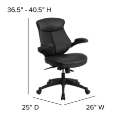 Flash Furniture Kale Mid-Back Black LeatherSoft Executive Swivel Ergonomic Office Chair With Back Angle Adjustment And Flip-Up Arms 11 Flash Furniture Kale Mid-Back Black LeatherSoft Executive Swivel Ergonomic Office Chair With Back Angle Adjustment And Flip-Up Arms -Flash Furniture Shop GUEST 4df1699c ad0e 44c8 b6b9 dc5c4034282e
