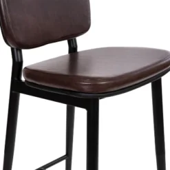 Flash Furniture Kenzie Commercial Grade Mid-Back Barstools - LeatherSoft Upholstery - Iron Frame With Integrated Footrest - Set Of 2 -Flash Furniture Shop GUEST 4e167541 bcd0 4e27 814c 8af734965f7c