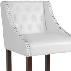 Flash Furniture Carmel Series 30" High Transitional Tufted Walnut Barstool With Accent Nail Trim -Flash Furniture Shop GUEST 4f585130 b056 4c0f 9b08 310768b6cb49