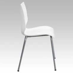 Flash Furniture HERCULES Series 770 Lb. Capacity White Stack Chair With Lumbar Support And Silver Frame -Flash Furniture Shop GUEST 4f73e3cf f228 48a2 b839 719d101d1e12