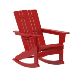 Flash Furniture Halifax HDPE Adirondack Chair With Cup Holder And Pull Out Ottoman, All-Weather HDPE Indoor/Outdoor Chair -Flash Furniture Shop GUEST 50bda221 855a 482f 9339 41f91afff085