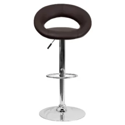 Flash Furniture Contemporary Vinyl Rounded Orbit-Style Back Adjustable Height Barstool With Chrome Base -Flash Furniture Shop GUEST 515c3458 4eca 4a72 aabf 3a9289a2677d