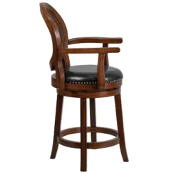 Flash Furniture 26'' High Expresso Wood Counter Height Stool With Arms, Woven Rattan Back And Black LeatherSoft Swivel Seat 15 Flash Furniture 26'' High Expresso Wood Counter Height Stool With Arms, Woven Rattan Back And Black LeatherSoft Swivel Seat -Flash Furniture Shop GUEST 516b9a86 3d09 43cb 87ed d93a60898854