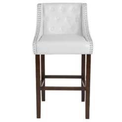 Flash Furniture Carmel Series 30" High Transitional Tufted Walnut Barstool With Accent Nail Trim -Flash Furniture Shop GUEST 51b6bb79 adfc 47fc 819f 3545a7b96d9f