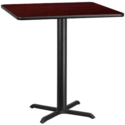 Flash Furniture 42'' Square Laminate Table Top With 33'' X 33'' Bar Height Table Base 2 Flash Furniture 42'' Square Laminate Table Top With 33'' X 33'' Bar Height Table Base - Image 2