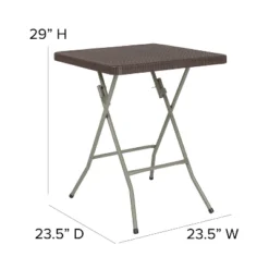 Flash Furniture 1.95-Foot Square Brown Rattan Plastic Folding Table 11 Flash Furniture 1.95-Foot Square Brown Rattan Plastic Folding Table -Flash Furniture Shop GUEST 530c686d 815a 443f 98b8 b77aada818f5