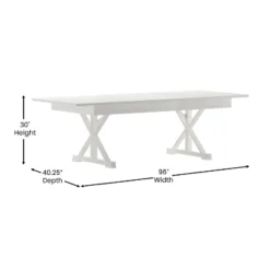 Flash Furniture HERCULES 8' X 40" Rectangular Solid Pine Folding Farm Table With X Legs -Flash Furniture Shop GUEST 53e41c22 9fdf 4893 afe4 7c577d1fdfe9