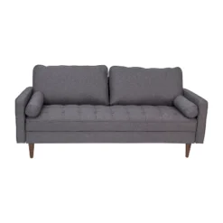 Flash Furniture Hudson Mid-Century Modern Sofa With Tufted Upholstery & Solid Wood Legs -Flash Furniture Shop GUEST 53e4bca2 6d5a 42a6 a10a 4b8b1c1ebe13