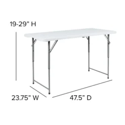 Flash Furniture 4-Foot Height Adjustable Bi-Fold Granite White Plastic Folding Table -Flash Furniture Shop GUEST 54a5e381 af31 4cba 8fc6 d3ac2daf3365