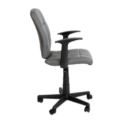 Flash Furniture Mid-Back Gray Quilted Vinyl Swivel Task Office Chair With Arms -Flash Furniture Shop GUEST 55a92d0e a631 4237 aa47 a52e3b404202