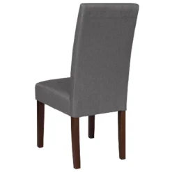 Flash Furniture Greenwich Series Upholstered Panel Back Mid-Century Parsons Dining Chairs