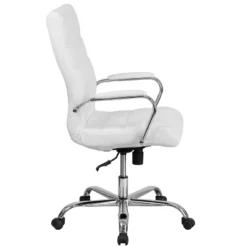 Flash Furniture High Back White LeatherSoft Executive Swivel Office Chair With Chrome Frame And Arms -Flash Furniture Shop GUEST 56d844cb 04e8 42d1 915f a53d1bd35b52