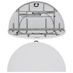 Flash Furniture 6-Foot Round Bi-Fold Granite White Plastic Banquet And Event Folding Table With Carrying Handle -Flash Furniture Shop GUEST 57be9e8f acff 4b33 b73c 46c0725c12fe