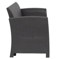 Flash Furniture Faux Rattan Loveseat With All-Weather Cushions -Flash Furniture Shop GUEST 58a59192 1e94 4a37 b283 adafdb1f99fc