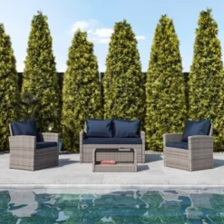 Flash Furniture Aransas Series 4 Piece Patio Set With Back Pillows And Seat Cushions -Flash Furniture Shop GUEST 599304da a3e5 42e1 bed4 ed88ad78104a