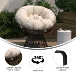 Flash Furniture Bowie Comfort Series Swivel Patio Chair With Cushion -Flash Furniture Shop GUEST 59acbf7d 6334 4313 aad3 8687c4e1bb1c