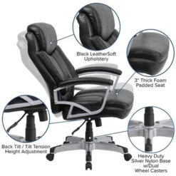 Hercules Series Big & Tall Executive Swivel Office Chair Black Leather - Flash Furniture 8 Hercules Series Big & Tall Executive Swivel Office Chair Black Leather - Flash Furniture -Flash Furniture Shop GUEST 59db2d16 8d76 423a b4eb a7ee94b18958