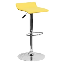 Flash Furniture Contemporary Vinyl Adjustable Height Barstool With Solid Wave Seat And Chrome Base -Flash Furniture Shop GUEST 5a4830a1 7e78 4754 84fd 7d942be079bf
