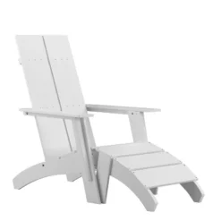 Flash Furniture Sawyer Modern All-Weather Poly Resin Wood Adirondack Chair With Foot Rest -Flash Furniture Shop GUEST 5a92e527 b35c 497f abf9 c35891f78932