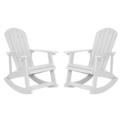 Flash Furniture Savannah All-Weather Poly Resin Wood Adirondack Rocking Chair With Rust Resistant Stainless Steel Hardware - Set Of 2 -Flash Furniture Shop GUEST 5aa6e457 c848 46b3 b340 cb969372acb6