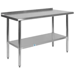 Flash Furniture Stainless Steel 18 Gauge Prep And Work Table With 1.5" Backsplash And Undershelf, NSF -Flash Furniture Shop GUEST 5ae15903 f499 4ca2 804b 210a00e0517d
