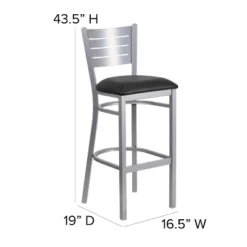Flash Furniture Silver Slat Back Metal Restaurant Barstool -Flash Furniture Shop GUEST 5bcf58c7 9a55 4144 bef8 7b8aacce243f