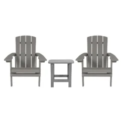 Flash Furniture 2 Pack Charlestown All-Weather Poly Resin Wood Adirondack Chairs With Side Table -Flash Furniture Shop GUEST 5ce216ab 76b1 49b9 a5bd f8038216a237