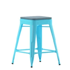 Flash Furniture Cierra Set Of 4 Commercial Grade 24" High Backless Metal Indoor Counter Height Stools With All-Weather Poly Resin Seats -Flash Furniture Shop GUEST 5d8c5600 ebb7 43d2 8f76 b948a2790b8f
