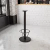 Flash Furniture 18'' Round Restaurant Table Base With 3'' Dia. Bar Height Column And Foot Ring