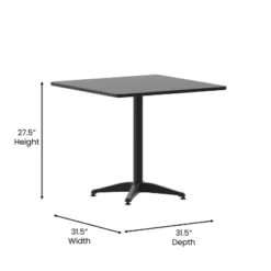 Flash Furniture Mellie 31.5'' Square Aluminum Indoor-Outdoor Table With Base -Flash Furniture Shop GUEST 5e38d18f 746d 4ee5 aa63 96ff50121cd8