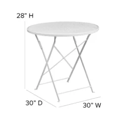 Flash Furniture Oia Commercial Grade 30" Round Indoor-Outdoor Steel Folding Patio Table -Flash Furniture Shop GUEST 5f80fd9b 0161 4e40 b350 b951cf4ef7c1