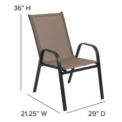 Flash Furniture 3 Piece Outdoor Patio Dining Set - Tempered Glass Patio Table, 2 Flex Comfort Stack Chairs -Flash Furniture Shop GUEST 6015da20 c22f 4938 b059 f26e43a8d4cd