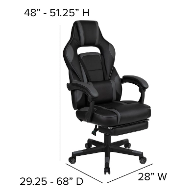 Flash Furniture X40 Gaming Chair Racing Ergonomic Computer Chair With Fully Reclining Back/Arms, Slide-Out Footrest, Massaging Lumbar 7 Flash Furniture X40 Gaming Chair Racing Ergonomic Computer Chair With Fully Reclining Back/Arms, Slide-Out Footrest, Massaging Lumbar - Image 7