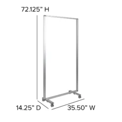 Flash Furniture Transparent Acrylic Mobile Partition With Lockable Casters, 72"H X 36"L -Flash Furniture Shop GUEST 616d6f31 bfe8 4936 a9c1 09fdcc382a33